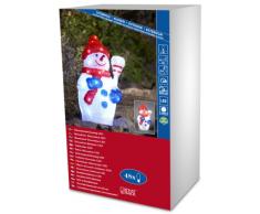 Konstsmide 6154-203 LED Acrylfigur Schneemann / für Außen (IP44) / 24V Außentrafo / 48 kalt weiße Dioden / transparentes Kabel