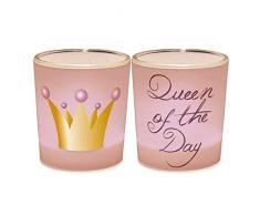 La Vida Teelichtglas, Plastik, bunt, 6 x 4 cm