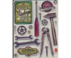 Viva Decor®️ Clear-Stamps (Vintage Tools) Silikon Stempel - Prägung Stempel - DIY Dekoration stanzen - Stempel Silikon - DIY Stamp - Stempel Prägung - Made in Germany