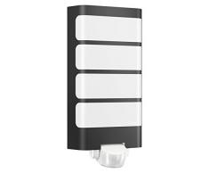 Steinel LED Wandleuchte L 244 LED anthrazit, 7.5 W LED Außenleuchte, 180° Bewegungsmelder, 10 m Reichweite, schlagfest