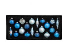 WeRChristmas Glaskugeln, blau, 20-Piece