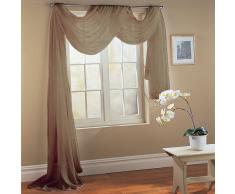 Querbehang Freihanddeko aus transparentem Voile, die ideale Ergänzung zu unseren Gardinen, 140x600, Nougat, 560