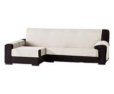 Eysa Bianca Nicht elastisch Sofa überwurf Chaise Longue 240 cm Links, frontalsicht, Baumwolle, 00-Ecru, 37 x 9 x 29 cm