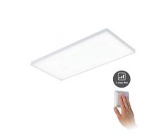 Paulmann 79823 LED Panel Velora eckig incl. 1x26 Watt dimmbar Deckenlampe Weiß matt Lichtpanel Metall Deckenlicht 3000 K, 26 W, 595x295mm