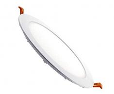 LED Atomant Panel Einbauleuchte rund flach, 18 W, Kaltweiß 6500 K, 1600 Lm, Driver inbegriffen, Normschnitt 200 mm