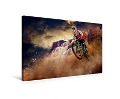 Calvendo Premium Textil-Leinwand 75 cm x 50 cm Quer, Ein Motiv aus Dem Kalender Mountainbike Trails | Wandbild, Bild auf Keilrahmen, Fertigbild auf Echter Leinwand, Leinwanddruck Sport Sport