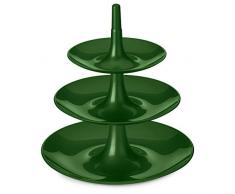 Koziol BABELL L Etagere, Servierplatte, Serviertablett, Servierständer, Kuchen, Cupcakes, Kunststoff, forest green, L