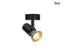 SLV SPOT E27, CW, Indoor Wand- und Deckenaufbauleuchte, schwarz, max. 75W Leuchte Aluminium 0 W