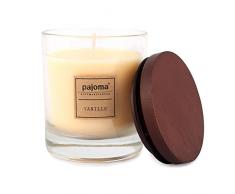 pajoma Duftkerze Vanille, 180 g, im Glas mit Holzdeckel, NEU Premium Edition, für Circa 25 Stunden