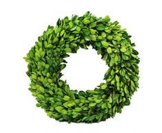 Erhalten Buchsbaum Kranz eingerichtet, Buchsbaum rund Kranz, Garten erhalten, Buchsbaum Kranz für Home Décor 12 inch grün