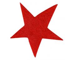Petras Bastel News A-STF5203-28 Streudeko, 100 x Sterne 30 mm, Filz/rot