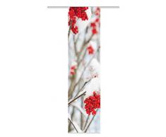 Home Fashion Vogelbeeren Schiebevorhang, Verrotten, 245 x 60 cm