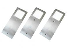 Evotec Alustar CF CS LED Unterbauleuchte 3er Masterset, 3000/4000K, 3x3/4W / 3x220/440 Lumen, Aluminium, 12 W, Transparent, Small