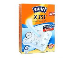 Swirl X 351 MicroPor Plus Staubsaugerbeutel für Hoover, LIV Staubsauger, Anti-Allergen-Filter, 4 Stück inkl. Filter