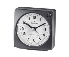 Dugena Funkwecker ohne Ticken, Leuchtzeigern und Snooze Grau/Weiß 4460942
