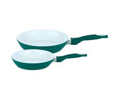 ELO Pure Green 2 teilig (24 und 28 cm) Pfannenset, Aluminium, grün, 0 cm, 2-Einheiten