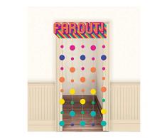 amscan 242856 70s 70er Jahre Good Vibes Türvorhang, 99 cm x 1,95 m, 1 Stück