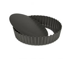 patisse Quicheform mit losem Boden und hohem Rand, Stahl, Grau, 25 x 25 x 6 cm