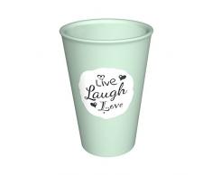 Ornamin Becher 400 ml Live, Laugh, Love mint (Modell 1210) / nachhaltiger Mehrweg-Becher Kunststoff