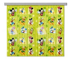 AG Design Disney Mickey Mouse Kinderzimmer Gardine/Vorhang, 2 Teile, Stoff, Multicolor, 180 x 160 cm