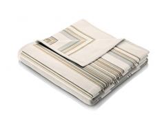 Biederlack Wohn- und Kuscheldecke, 60 % Baumwolle, Samtband-Einfassung, 150 x 200 cm, Natur, Visiona Cotton Lineya, 647634