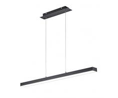 Reality Leuchten Agano R32801132 LED Pendelleuchte, Metall, 18 Watt, Schwarz Matt, 4x fach Touch