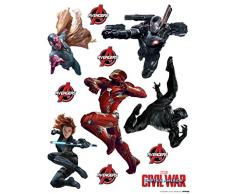 AG Design - Marvel Civil War â Wandsticker â Wandtattoo â Wandaufkleber â Selbstklebend â bunt - 65 x 85 cm - DK 1799