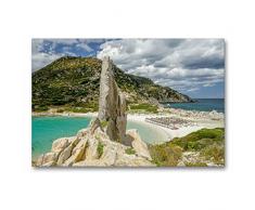 Premium Textil-Leinwand 90 x 60 cm Quer-Format Punta Molentis | Wandbild, HD-Bild auf Keilrahmen, Fertigbild auf hochwertigem Vlies, Leinwanddruck von Silke Liedtke Reisefotografie