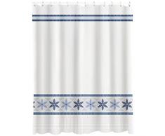 Cotexsa by MSV Premium Anti-Schimmel Textil Duschvorhang - Anti-Bakteriell, waschbar, 100% wasserdicht, mit 12 Duschvorhangringen - Polyester, Olymp WeiÃ 180x200cm - Made in Spain