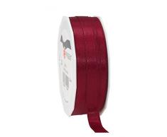 Präsent - SATIN Geschenkband - bordeaux - 25-m-Spule 10 mm