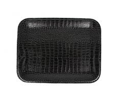 SIGNATURE HOME COLLECTION Tablett, Lederimitat, Schwarz