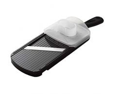 KYOCERA Keramikhobel CSN-202-BK Universalhobel, Küchenhobel mit besonders scharfer Keramikklinge für sauberes Hobeln. 4-fache Schnittdickeneinstellung inklusive Fingerschutz. Schwarz. Maße: 27,7 x 9,2 x 1,6 cm