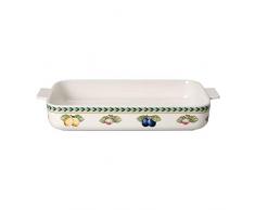 Villeroy & Boch French Garden Backform, 34x24 cm, Premium Porzellan, Weiß/Bunt