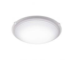 EGLO LED-Deckenlampe Magitta, 1 flammige Wandleuchte, Deckenleuchte aus Stahl, Farbe: Weiß, Glas: Weiß, klar, Ø: 25 cm