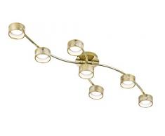 WOFI Deckenleuchte, Metall, Integriert, 35 W, Goldfarbig, 101.5 x 49.4 x 11 cm