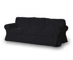 Dekoria Ektorp 3-Sitzer Schlafsofabezug, ALTES Modell Sofahusse passend für IKEA Modell Ektorp schwarz