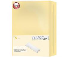 aqua-textil Classic Line Seitenschläferkissen Bezug 40 x 145 cm Creme gelb Baumwolle Kissenbezug Reißverschluss