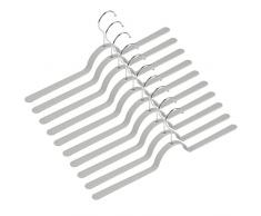 Levivo Kleiderbügel, im 10er Set, Federstahl, hellgrau, 47 x 2 x cm
