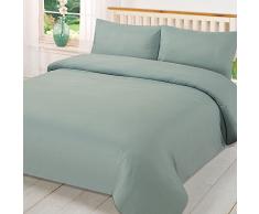 Brentfords Uni Bettbezug Set, Duck Egg, Duck Egg Blau, doppelte