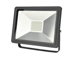 UNITEC LED Strahler 50 Watt, 4000 Lumen, inkl. Kabelanschluss mit Steckverbindung und Schnellmontagebügel, 6500 Kelvin, Anthrazit, IP65, Aluminiumdruckguss, Sicherheitsglas, Energieeffizienzklasse A+