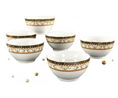 CreaTable, 15088, Serie Majestosa schwarz, Geschirrset Müslischalen 12 cm 6 teilig