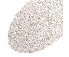 Plauener Spitze by Modespitze 2204_e_4090 Tischdecke Admeto, 40 x 90 cm oval, creme