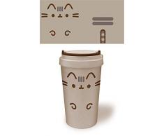 Pusheen Eco Travel Mug Pusheen the Cup braun, bedruckt, aus Biokunststoff. 370ml.