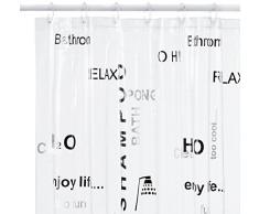 Meusch 2172926305 Duschvorhang Lengua, 180 x 200 cm, schwarz