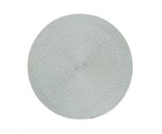 Stuco trends textile 2003-05 4er Pack, Tischset Rund 35 cm, 100% Polypropylen, silbergrau