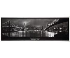 New York Manhattan Brooklyn Bridge Türposter XXL-Poster schwarz-Weiss Foto - Grösse 158x53 cm