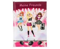 Goldbuch Freundebuch, Glamour Girl, DIN A5, 88 illustrierte Seiten, Kunstdruck laminiert, Pink/Weiß, 43074