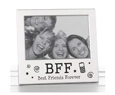 partiesandgifts Best Friends Forever BFF Bilderrahmen, Satinsilber-Finish