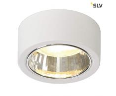 SLV Deckenleuchte CL 101 | Runde Deckenlampe LED zur Beleuchtung innen | Dezenter Deckenstrahler rund, Innen-Leuchte LED, Wohnzimmer-Lampe, Flur-Leuchte, LED Strahler Decke | GX53, max. 11W, EEK B-A++