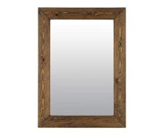 MirrorOutlet Großes rustikales Massivholz Wandspiegel 3 FT2 X 2 FT6, (96 cm x 76 cm)